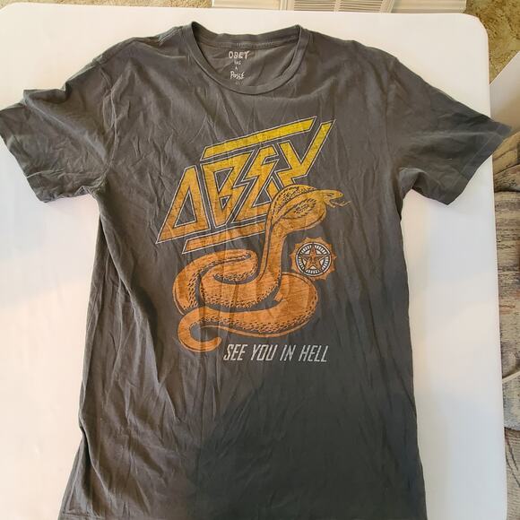 Obey See You In Hell Graphic T-Shirt Size XL NWOT - Picture 2 of 9